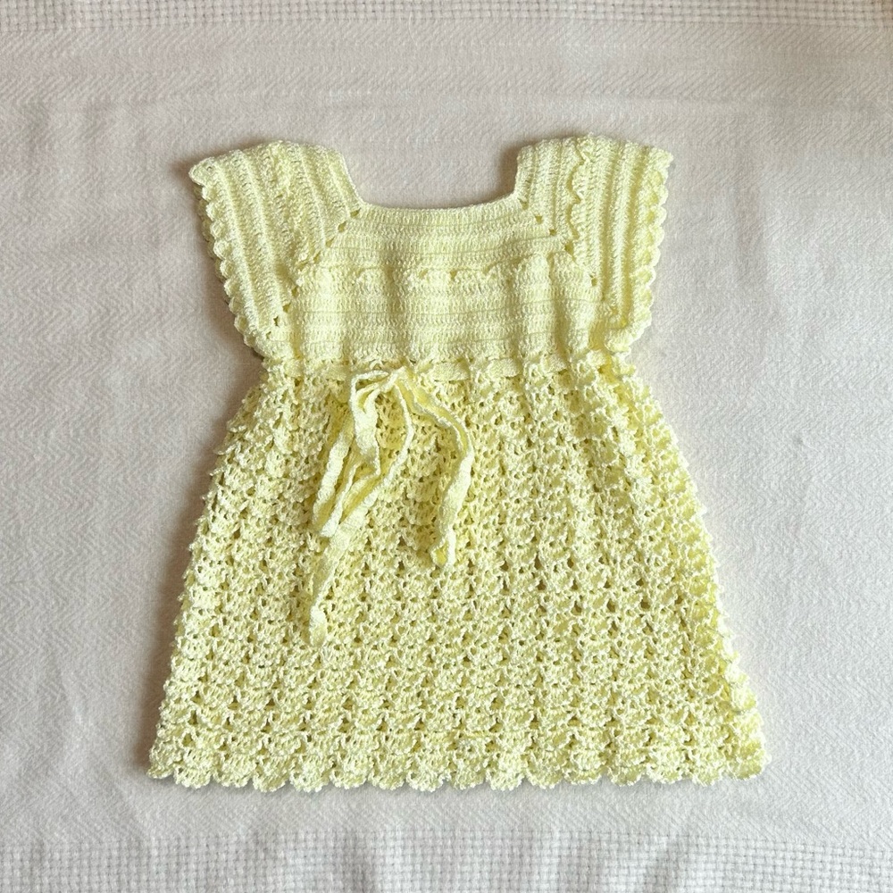 Hand Knitted Baby Dress